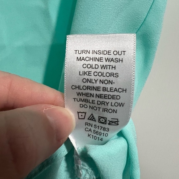 Maurice’s XL mint green lace sheer top shirt work dressy button up‎ women’s - Picture 8 of 8